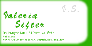valeria sifter business card